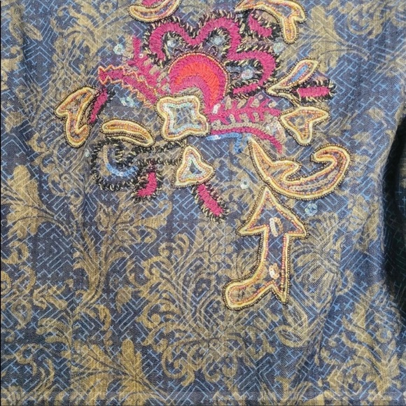 SOLD 🚨 Chico's Jacket Sz 1 MEDIUM long sleeve zip front - Picture 5 of 8